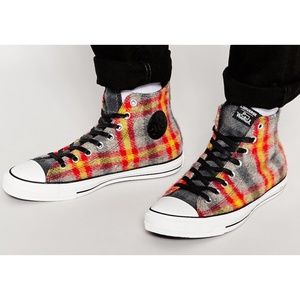 Converse X Woolrich Plaid Flannel Sneakers